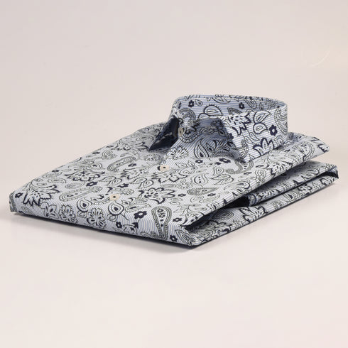 MK Blue Printed Shirt